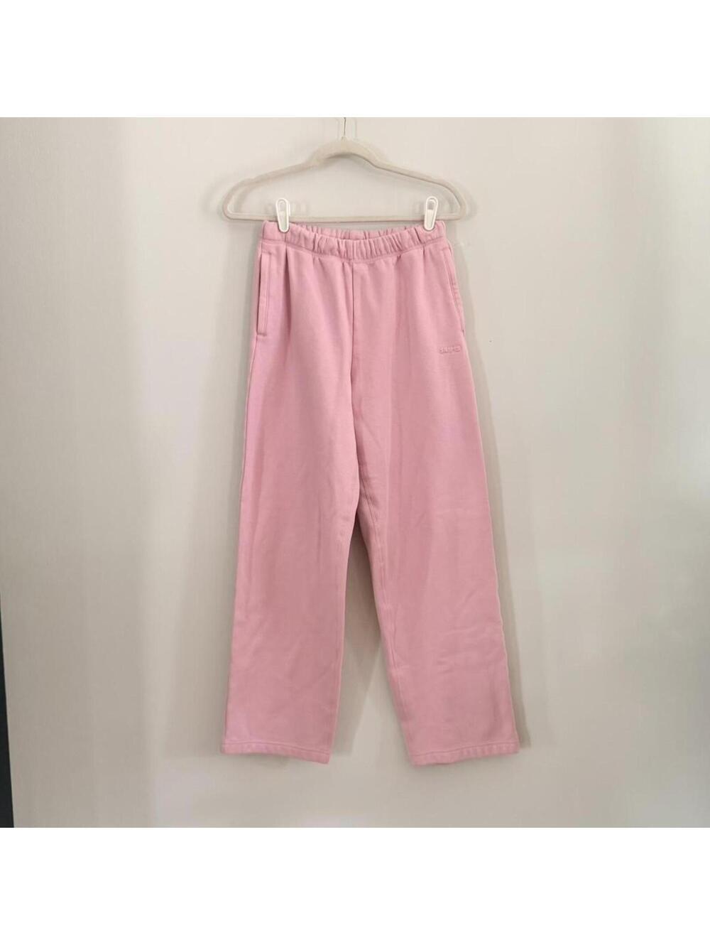 Skims Cotton Blend Fleece Classic Straight Leg Pant